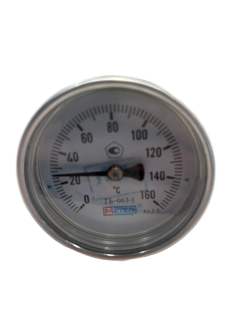 Термометр биметаллический ТБ 63 160С Дк63 L-80 G1/2 осевой Метер